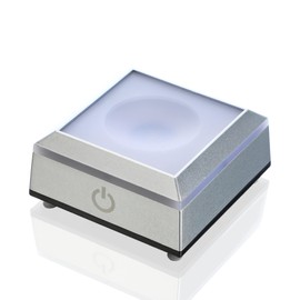 ZEERSHEE Multicolor LED Light Base for Crystal Art Square Light Base for Acrylic 3D Glass Resin Art Color Show Stand Colorful Lighted Square Display Stand Battery/USB Power