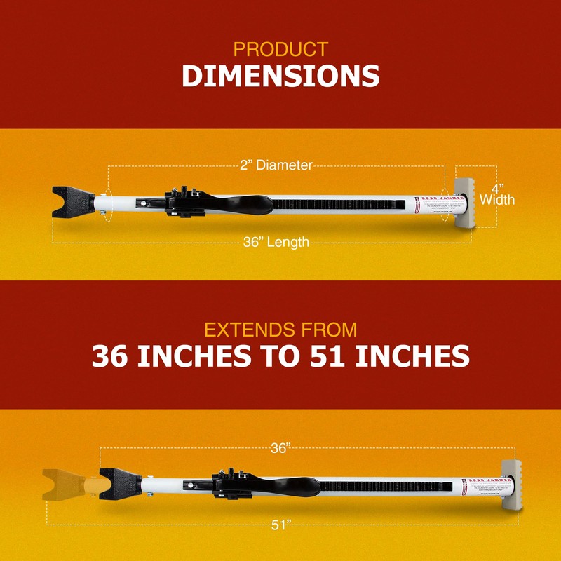 Buddybar Door Jammer Home Security Door Bar