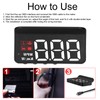 Multifunctional OBD2 HUD Head-Up Display Alarm Reminder, Clear Backlight, High