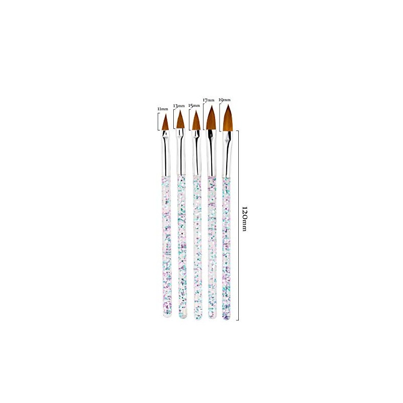 Kingsie 5 Piece Sculpted Nail Brush Cute Acrylic Nail UV