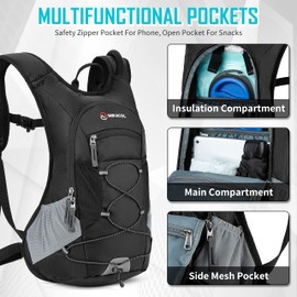 MIRACOL Hiking Hydration Backpack with 2L Leak Proof Water Bladder, Lightweight Insulated Water Pack for Men & Women, Compact & Comfortable Daypack for Running Hiking Cycling Climbing Camping Biking