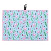 SHABIER Golf Towel with Flamingos Design Golf Microfiber Waffle Pattern