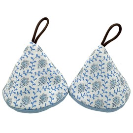 miwaki tk01 WH Triangle Pot Holder, Set of 2, Heat Resistant, Kitchen Mittens, Handles, Pot Lid, Double Handle, Hanging, Storage, Cooking, Cooking, Gloves, Left and Right Handed, Made in Japan, White,