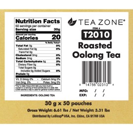 Tea Zone 1 oz Classic Roasted Oolong Tea, 50 Count