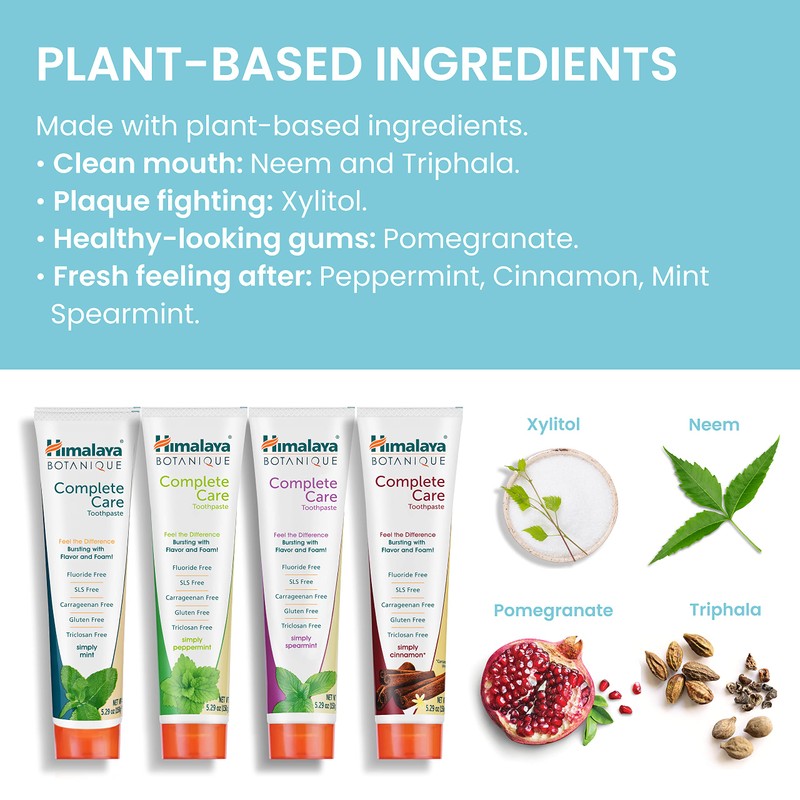 Himalaya Botanique Complete Care Toothpaste, Herbal, Variety Pack, Fights Plaque,