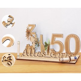 Giftota Money Gifts Birthday 50th Gifts for 50th Birthday Man Woman 50th Gifts Wooden Decoration