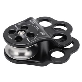 Arborist Hitch Climber Pulley - 30KN Rigging Holling Pulley Rescue Device - Dual Bearing Design for Smooth Operation, Fits 14 Mm/0.5" Rope