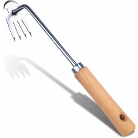 nnOuOnn Everglowly Weeder, Everglowly Weed Removal Tool Long Handle, 4 Teeth Garden Weed Pulling Tool Uprooting Weeding Tool for Vegetable Garden Yard Planting