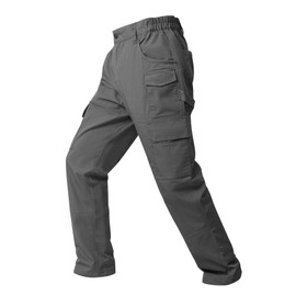 wantdo Men's Carpenter Work Pants Stretch Flex Utility Cargo Tactical Pants for Men Lightweight Outdoor Hiking Pants Gray 36x32