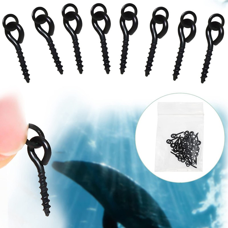 LBING 95 Pieces Fishing Hooks Set 30 Pieces Thread Boilie