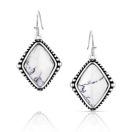 Montana Silversmiths Western Lifestyle Drop/Dangle Earrings (Blank Slate White Howlite)