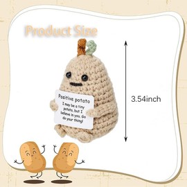 Letken Positive Potato Crochet Mini Knitted Toy Home Decorations Encouragement Gifts (Sprouting Potato)