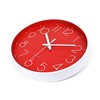jomparis Red Wall Clock 12 Inch Silent Non-Ticking Battery Operated