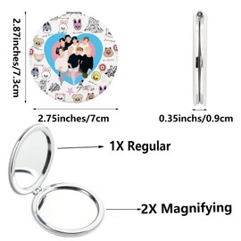 SEIRAA K-Pop SKZ Pocket Mirror Kpop SKZ Gifts Kpop SKZ Compact Makeup Mirror SKZ Merchandise (8 Animal)