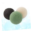 IWOWHERO 3pcs Natural Facial Sponges Gentle Cleanser Face Wash Flutter