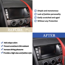 Daeiclru - Cubierta de marco de visualización de navegación para coche Jaguar F-Type 2013-2018, cubierta de marco de visualización central ABS, accesorios de marco de visualización GPS (negro mate)