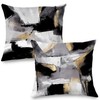 Supwhd Black and White Pillow Covers, Abstract White Black and