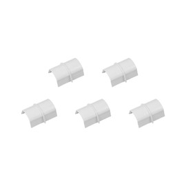 D-Line Large Cable Raceway Connector, for use with 2" (W) x 1" (H) Cable Cover - 5-Pack, White