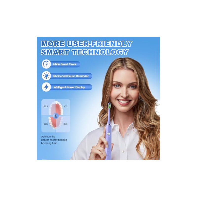 JTF Sonic Cepillo de dientes eléctrico – con estuche de