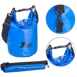 Xcase Outdoor Dry Bag: Waterproof Dry Bag, Heavy Duty Industrial Tarpaulin, 5 L, Blue (Motorcycle Bags, Roll Top Sack, Underwater Light)
