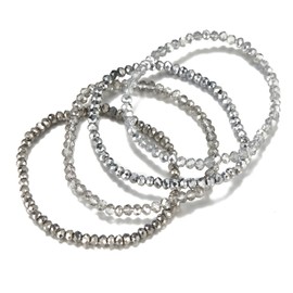 Fulu Autumn Women's Crystal Bead Bracelet, Multilayer Stones Bracelet, Boho Fashion, Jewellery, Best Friend Gifts, Zinc, No gemstone