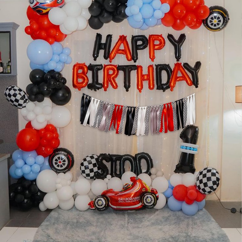 Gostman Racing Theme Ribbon Tassel Garland Banner