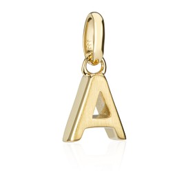 NKlaus Necklace Pendant Small Letters from A to Z - Pendant Gold 333 - Yellow Gold 8 Carat - Alphabet Amulet ABC Talisman for Children and Women, Yellow Gold