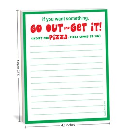Guajolote Prints Pizza Notepad, 4 x 5.25-inches