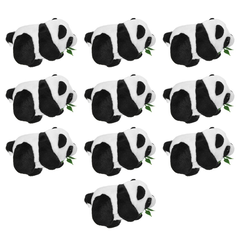 10pcs Mini Panda Plush Toy Soft Cute Tiny Panda Doll