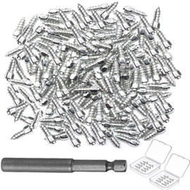MaiMMaledy 200PCS Universal Tire Carbide Screw Spikes Skid Nails 9x4mm Anti-Slip for ATV/Car/Motorcycle/Bicycle Tires - Winter Emergency Aid - Enhance Grip on Snow Ice