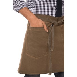 Chef Works Unisex Dorset Half Bistro Apron, Golden Brown, One Size