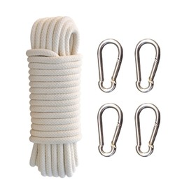 Flagpole Rope, Flag Rope, Flagpole Accessories, Clothesline Nylon Rope, Flag Pole Rope, Can be Used as Flag Rope, Washing Line, Swing Rope, Dog Lead, with 4 Flagpole Buckles (6 mm x 10 m)