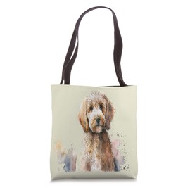 Beautiful Watercolor Golden doodle Portrait Tote Bag
