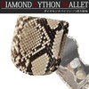 Berkut Diamond Python Snake Leather Coin Purse, Coin Case, Compact,