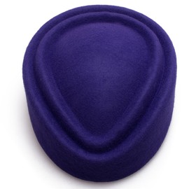 Lawliet Wool Air Hostesses Cocktail Fascinator Base Pillbox Hat Millinery Craft A049 (Purple)