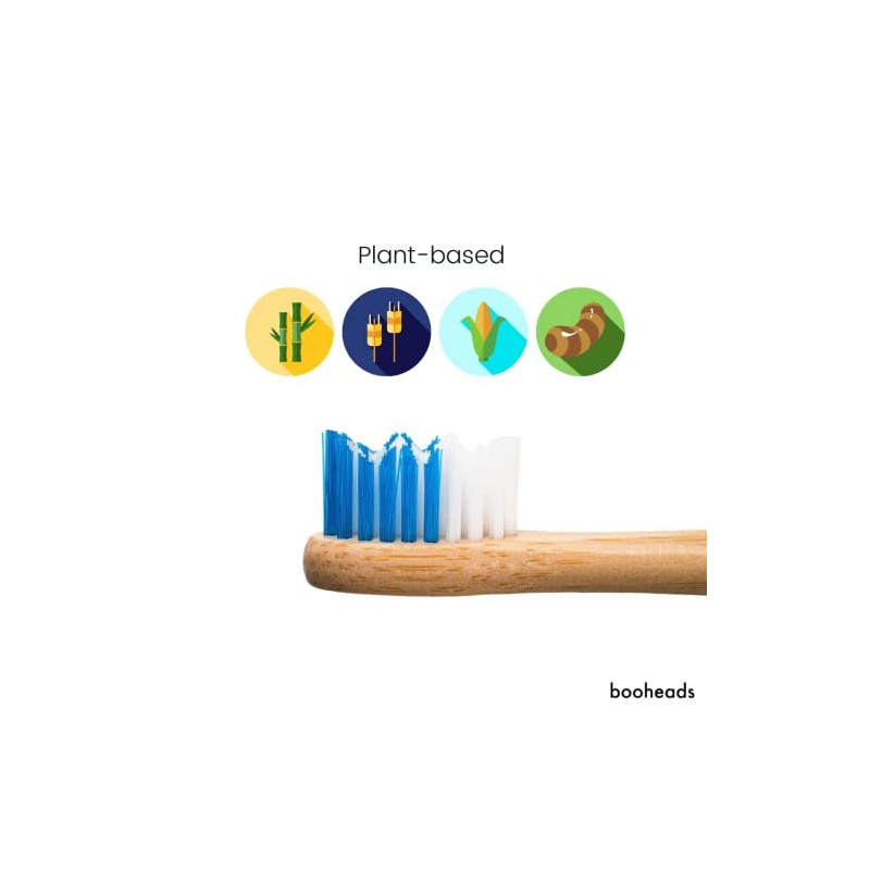 booheads - Cabezales de cepillo de dientes eléctrico de bambú
