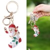 2Pcs Santa Keychain Pendant Cute Stylish Fahionable Decorative Hanging OrnamentsRed