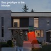 QXMH Solar Outdoor Motion Sensor Alarm-112db Motion Detector Alarm Light,Alarm