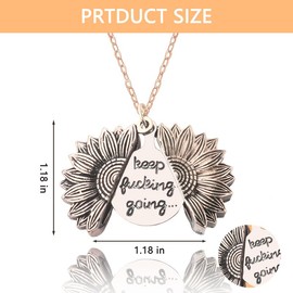 Inspirational Necklace Sunflower Necklaces for Women Encouragement Inspirational Birthday Gifts for Firends Family Coworkers Sunflower Lover Gifts for Women