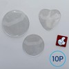 Can Badge Cover Goods Transparent Case 10-Piece Round Heart Pouch Organizer, Protector, and Storage Holder / 캔뱃지 커버 굿즈 투명 케이스 10p 원형 하트 파우치 정리 보호 보관 홀더