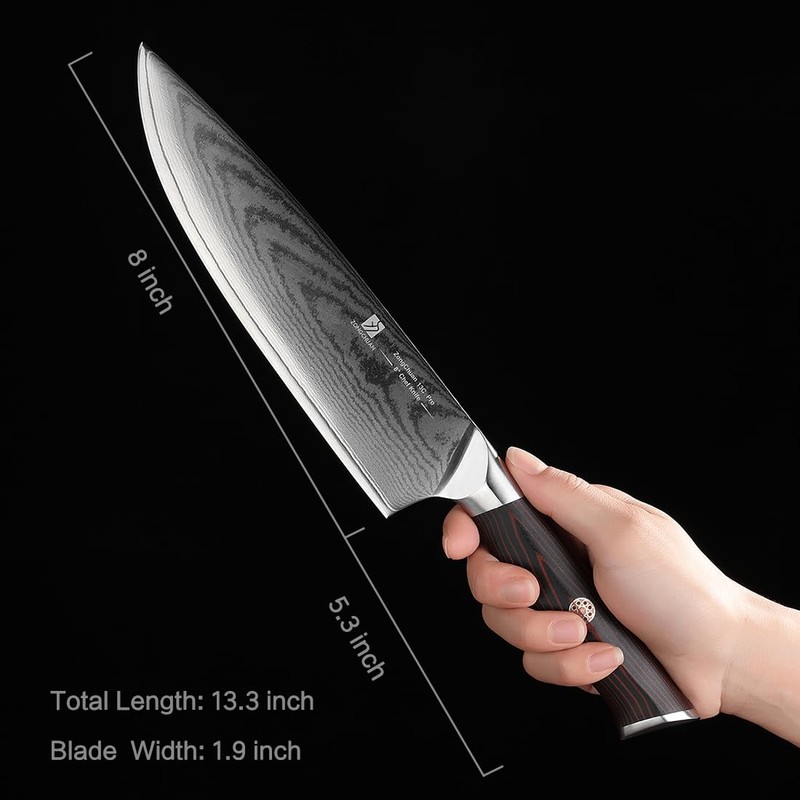 zongchuan 8" Chef Knife, Super High-end High Carbon Powdered Stainless