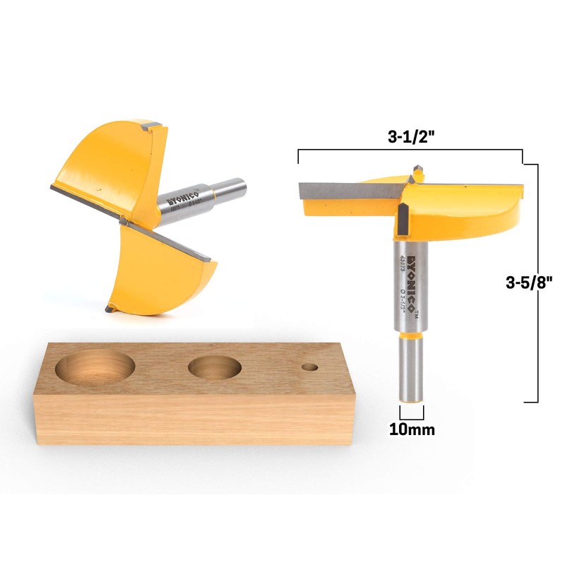 YONICO 43073C 3-1/2-Inch Diameter Carbide Forstner Drill Bit 10mm Shank