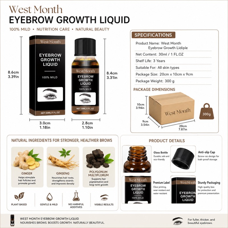 Eyebrow & Eyelash Care Serum for Fuller-Looking Brows – Botanical
