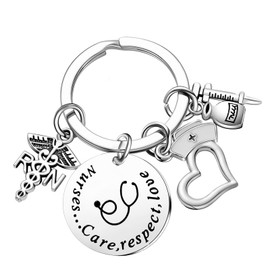Nurse Gifts Nurse Keyring for Nursing School Graduation Gifts Nurses Day Gift Christmas Birthday Gifts for Women Men Medical Nurse Keychain gift