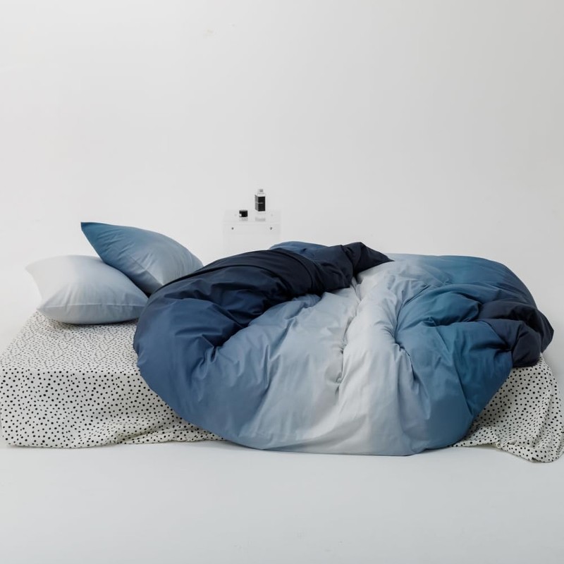 BlueBlue Blue Kids Duvet Cover Set Twin 100% Cotton Bedding