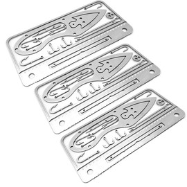 Buspoll Survival Cards: (18- in -1) EDC wallet multifunctional survival tool kit, used for camping, hunting and fishing trip tools