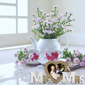 Wedding Decorations, Wedding Decoration Table, Registry Office Gifts Decoration, Bridal Couple Gifts, Suitable for All Types of Wedding Parties, Engagements and Anniversaries, 25 x 10.5 x 1.5 cm
