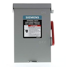 SIEMENS General SIE GF321NA FUS GEN Duty Safety Switch, ANSI 61 Grey
