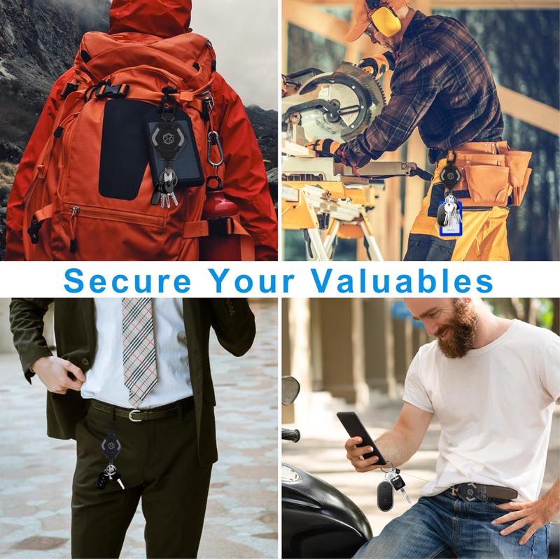 Chambom 2-Pack Retractable Keychain - Heavy Duty Badge Holder, ID