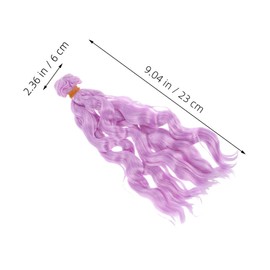 FOMIYES 2pcs Doll Wig Wigs Diy Doll Hair Long Curly Bjd Hair Filament Purple